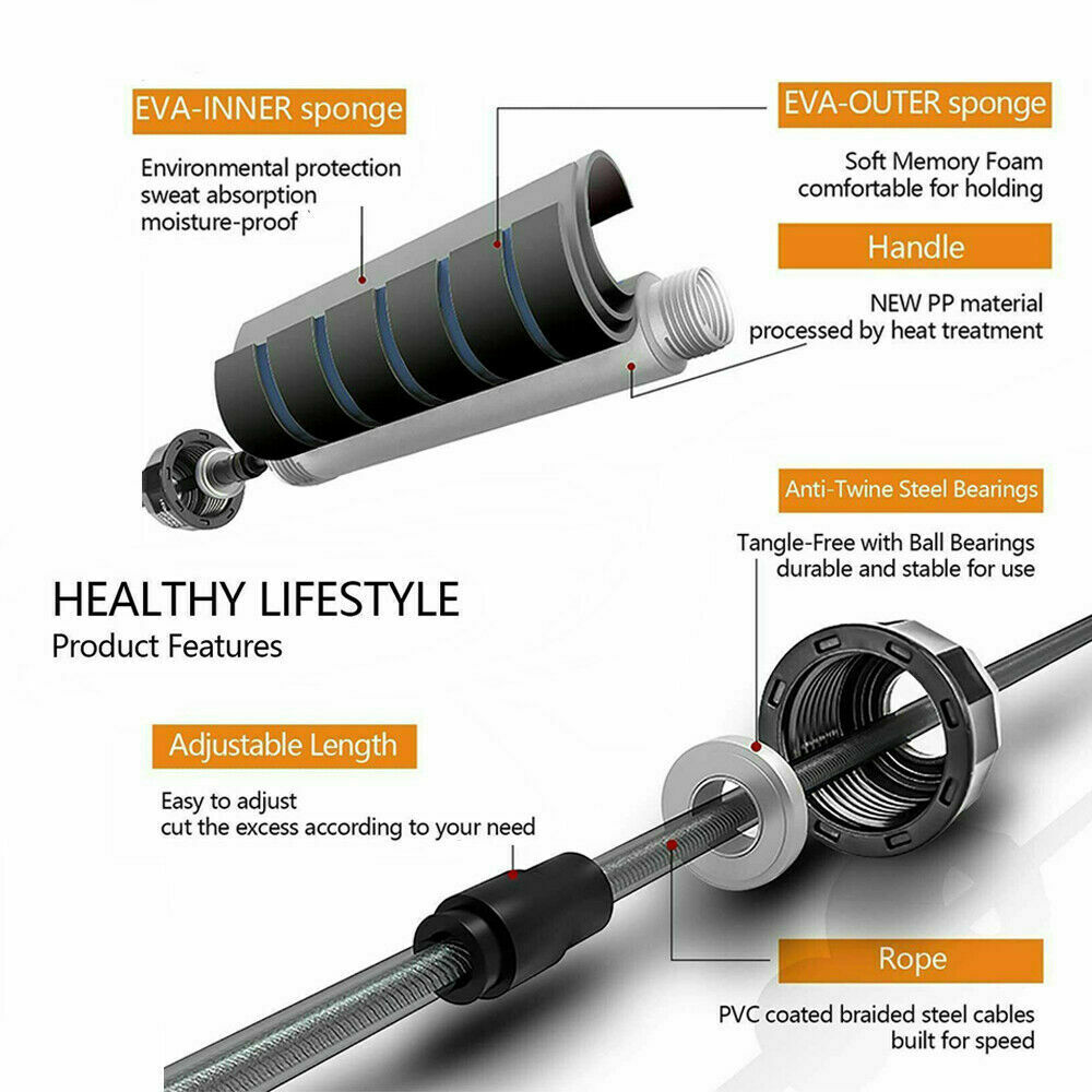 Speed Jump Rope Cable With Ball Bearings