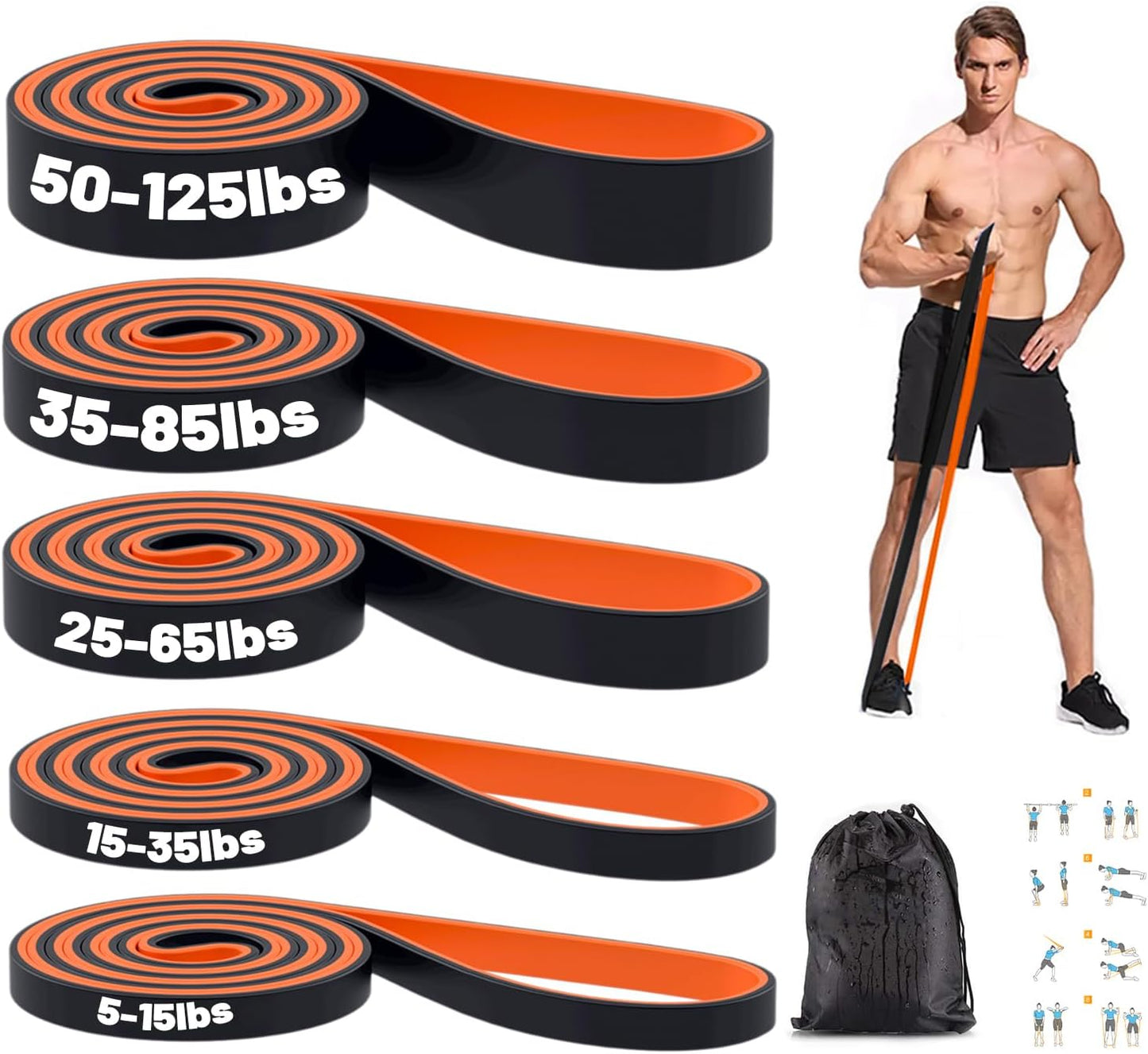 Resistance Bands, Exercise Workout Bands.