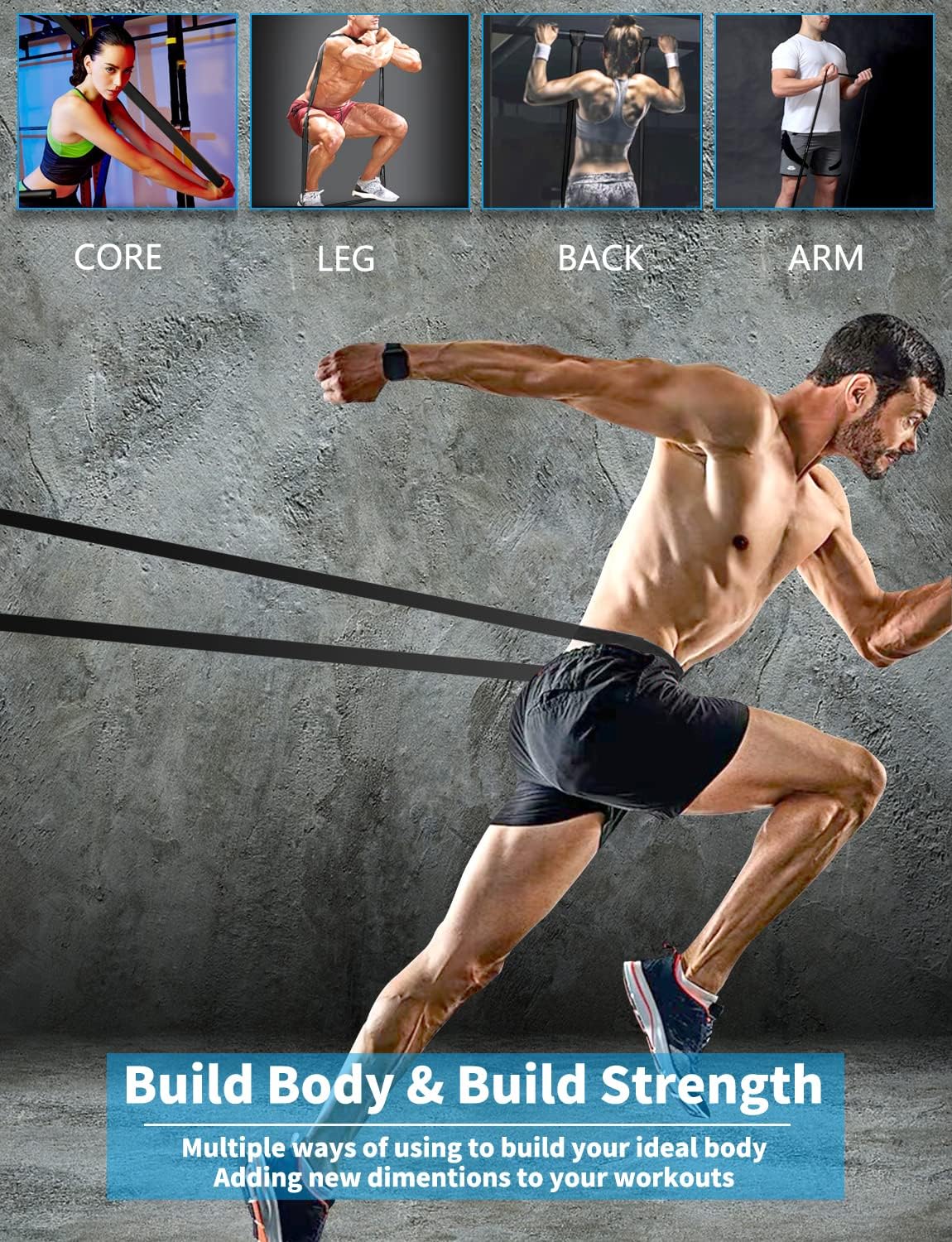 Resistance Bands, Exercise Workout Bands.