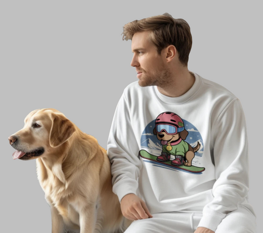 Snowboarding Dog