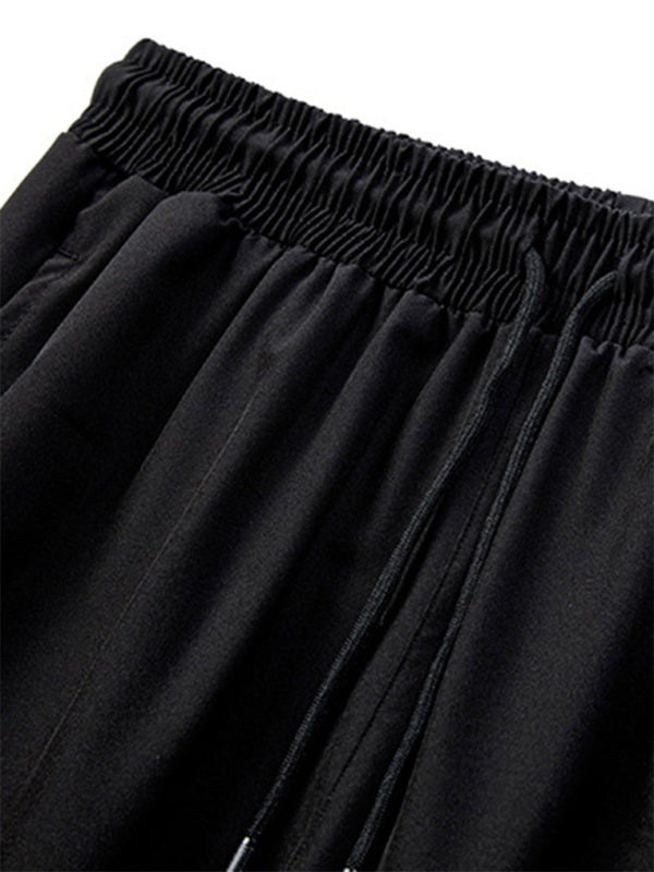 Ice Silk Quick-drying breathable fitness zipper trousers