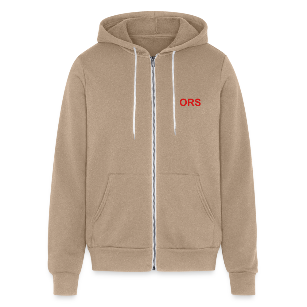ORS Unisex Full Zip Hoodie - tan