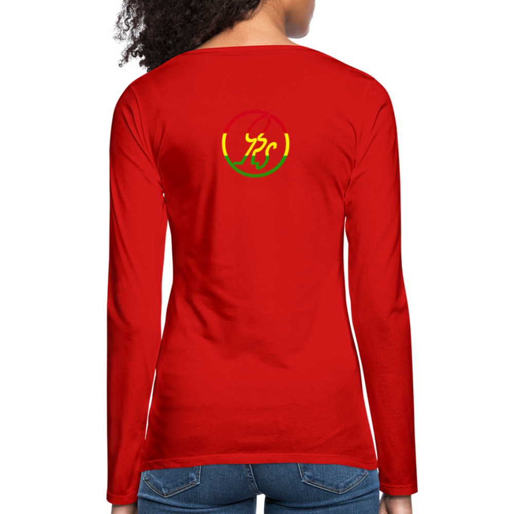 Women's Premium Long Sleeve T-Shirt - red