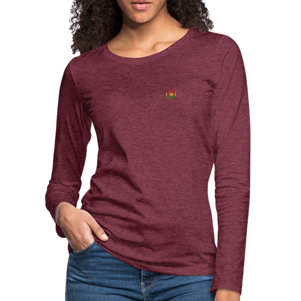 Women's Premium Long Sleeve T-Shirt - heather burgundy