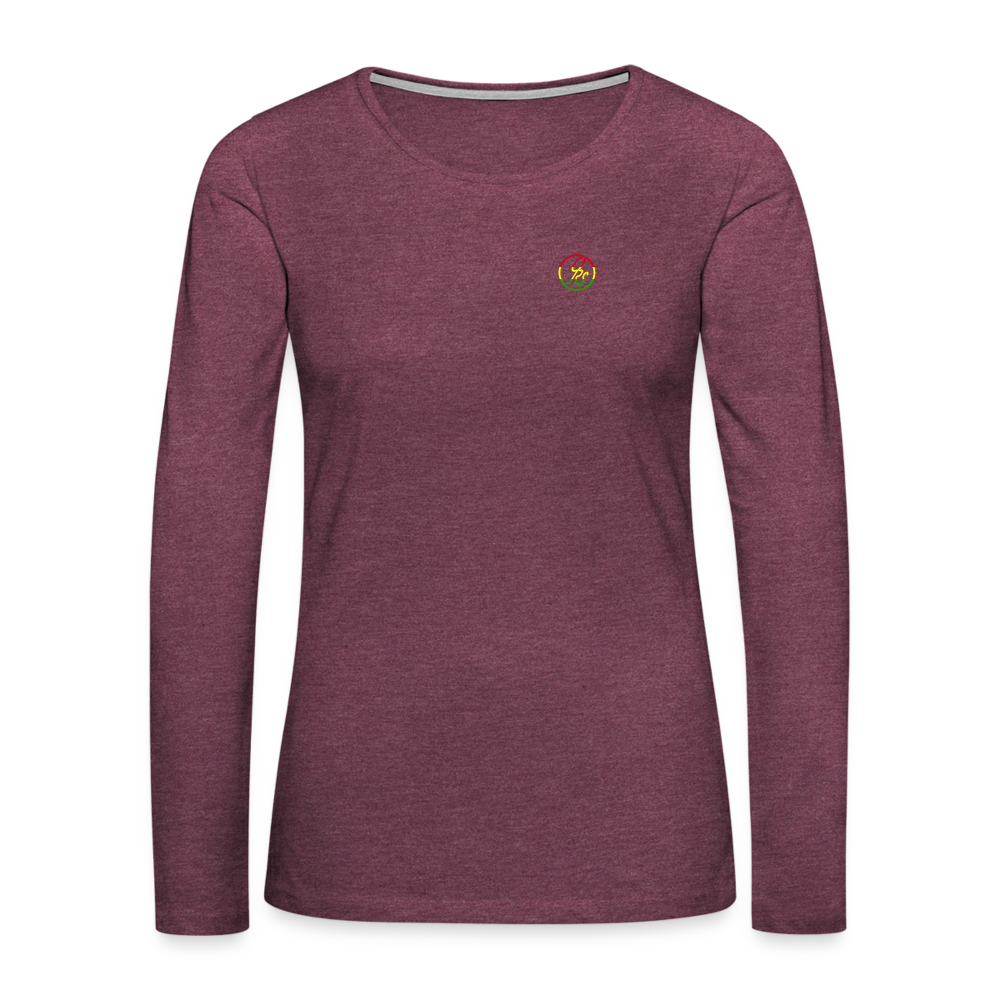 Women's Premium Long Sleeve T-Shirt - heather burgundy