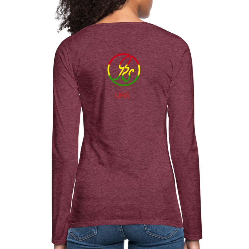 Women's Premium Long Sleeve T-Shirt - heather burgundy