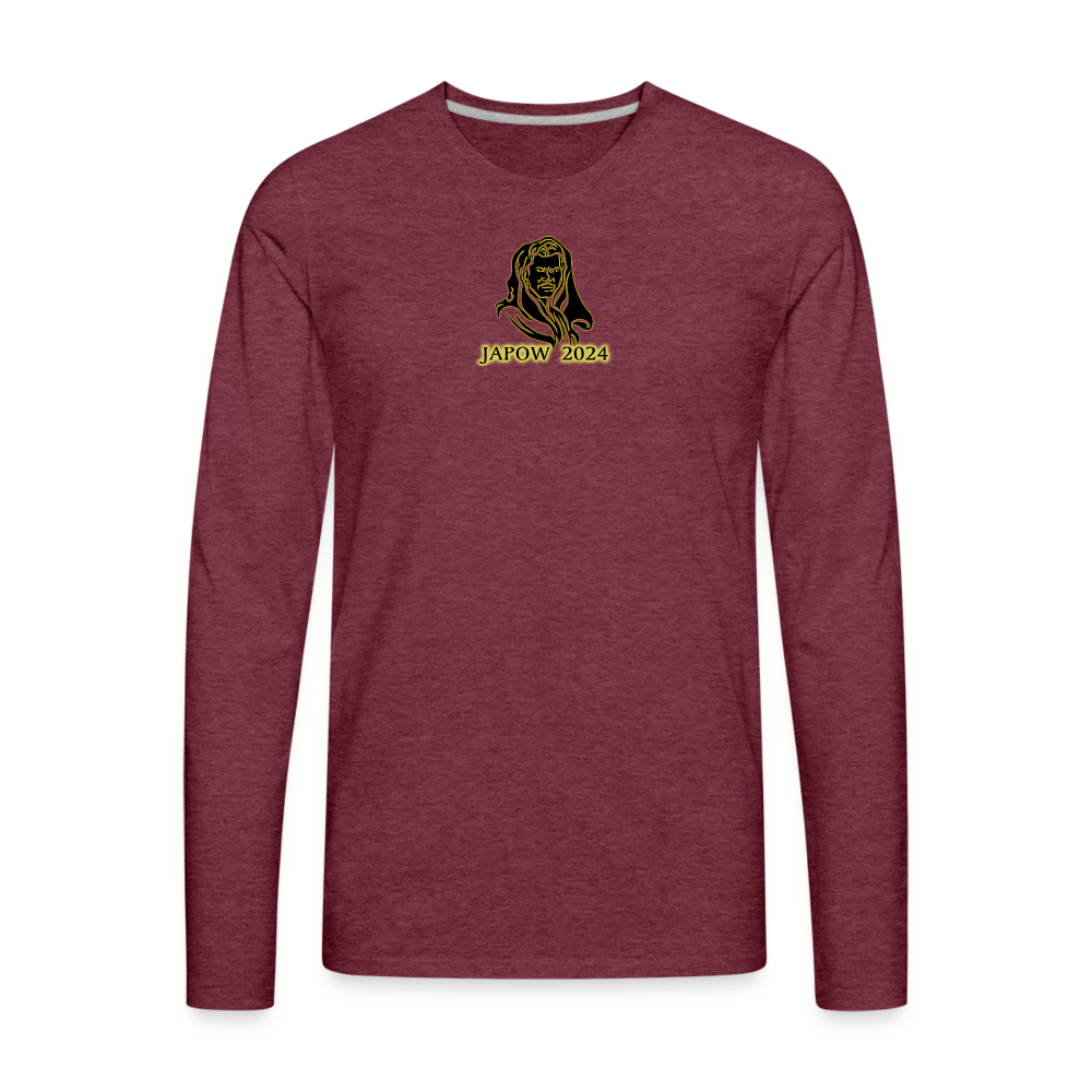 Men's Premium Long Sleeve T-Shirt - heather burgundy