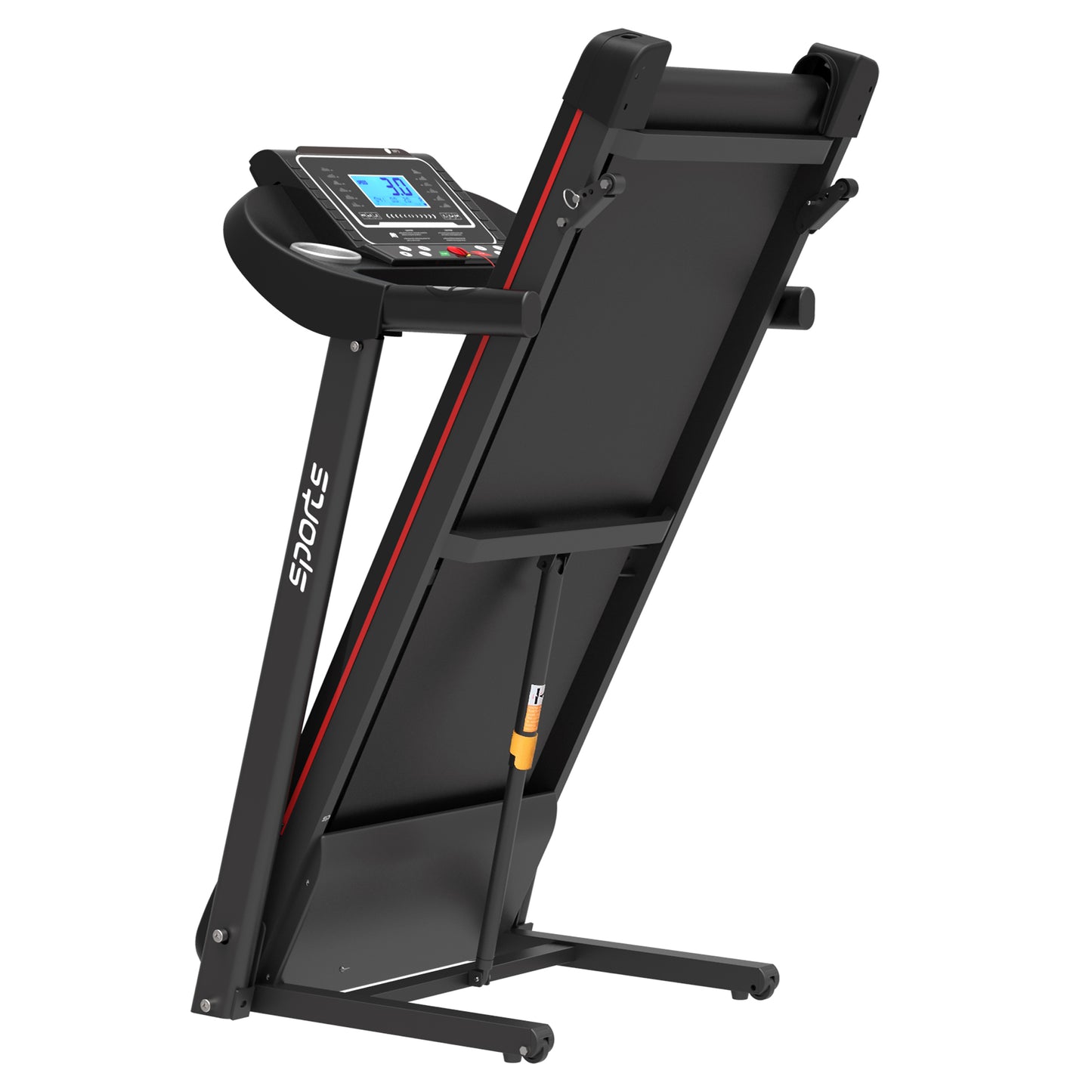 Folding Treadmill, Smart Motorized Treadmill with Manual Incline and Air Spring  MP3, Exercise Running Machine with 5& LCD Display for Home Use