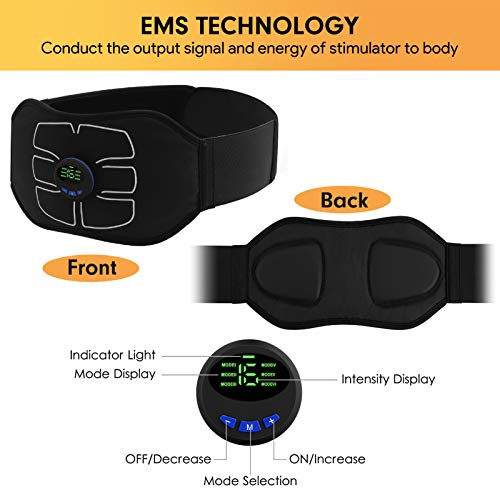 Ab Machine,Abdominal Toning Belt Workout Portable Ab Stimulator