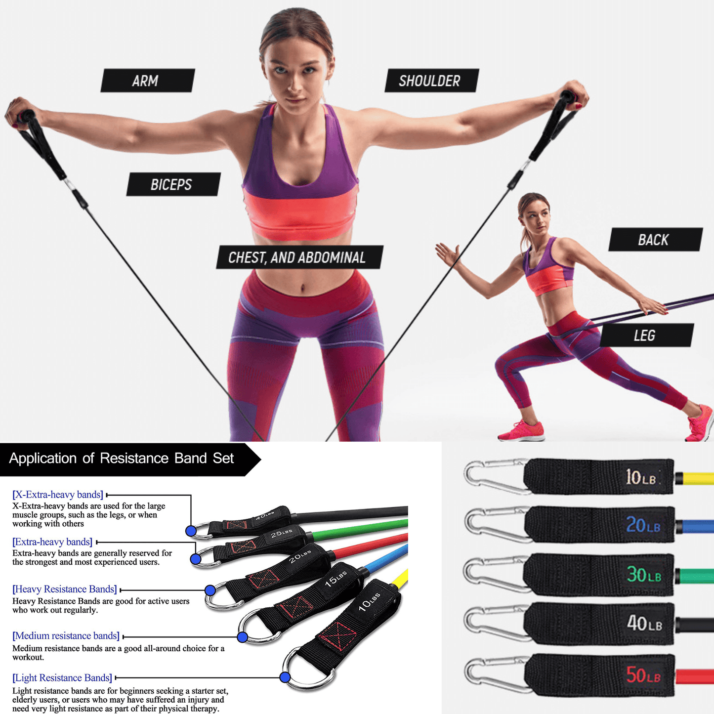 Resistance Band Home Workout Set 13-Pcs