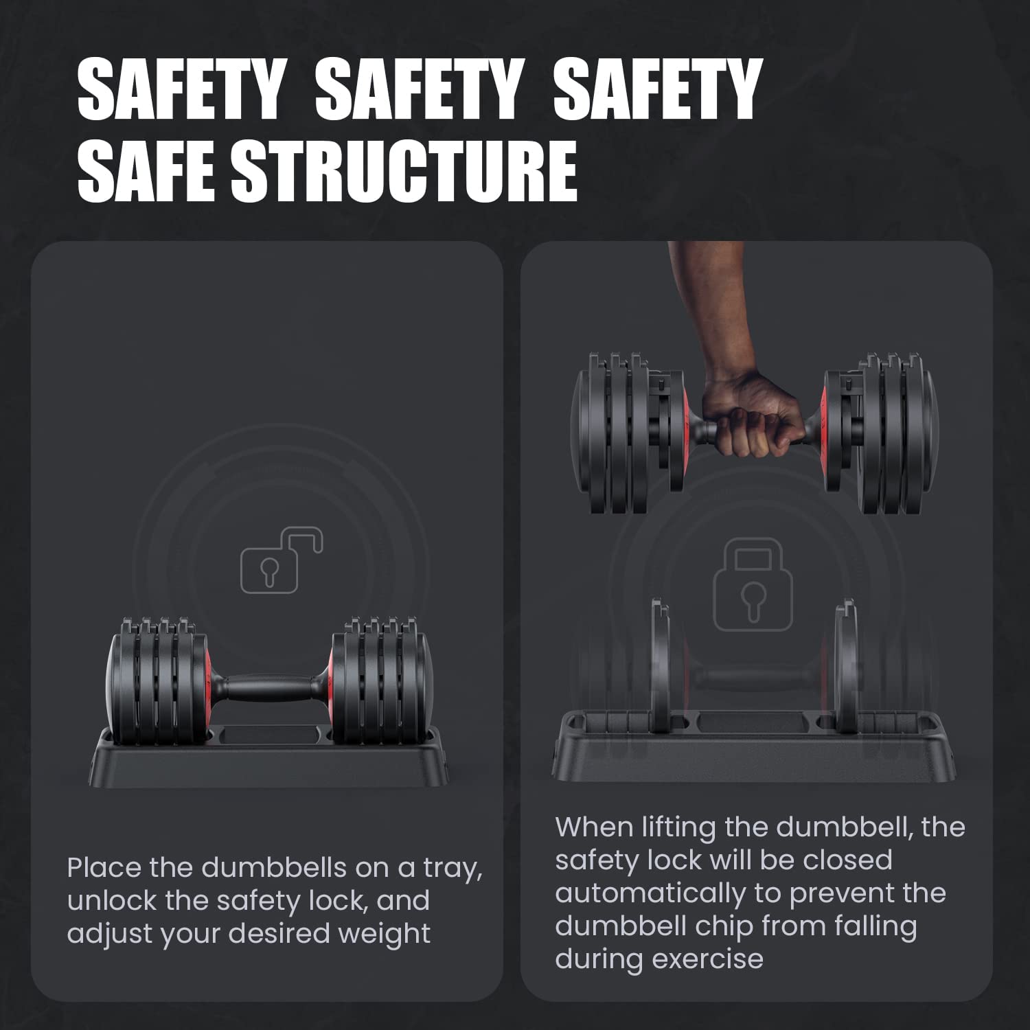 The best Adjustable Dumbbell online, 25/55LB 5 In 1 Single Dumbbell