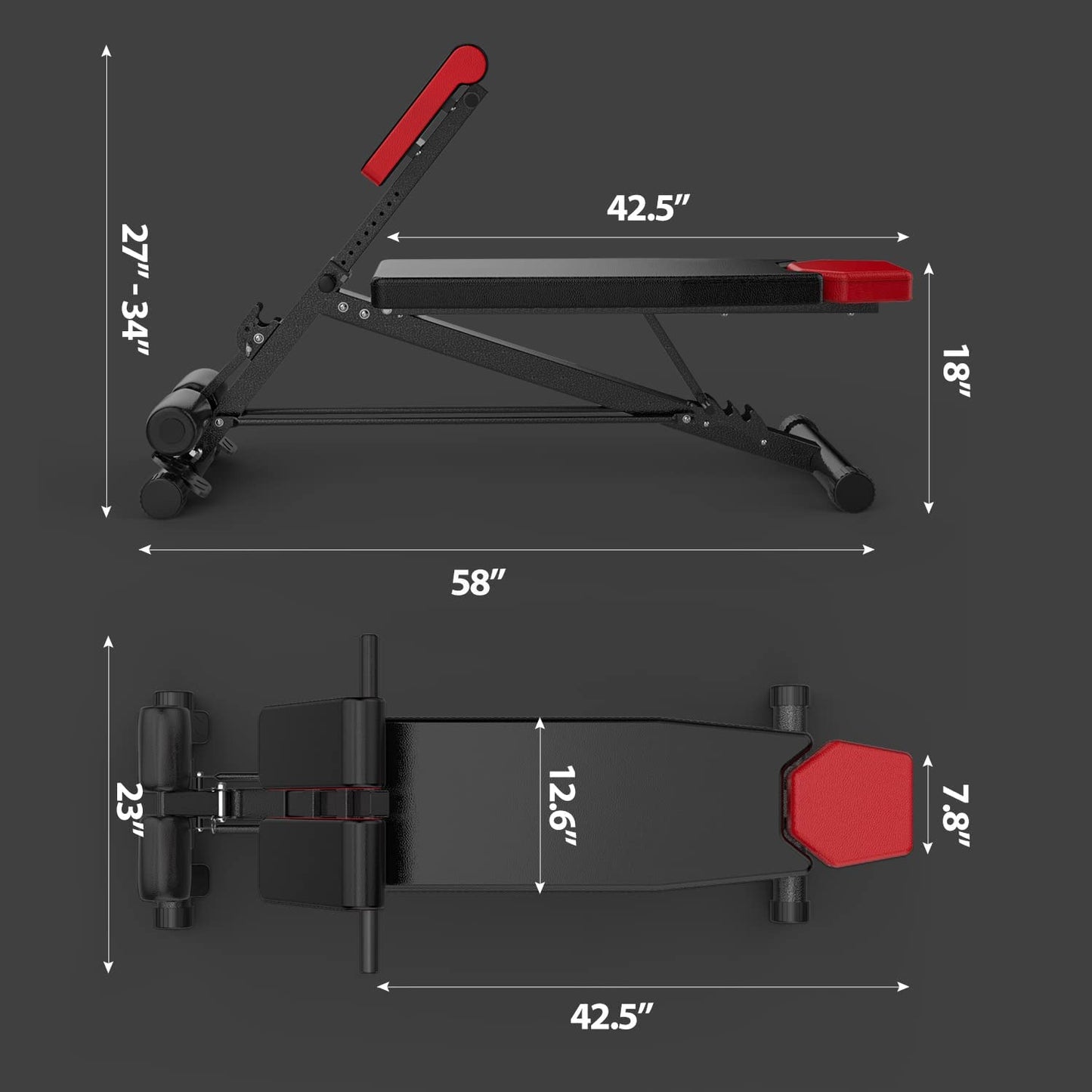 Multi-Functional Adjustable Weight Bench - ONE RUN SPORTS LLC