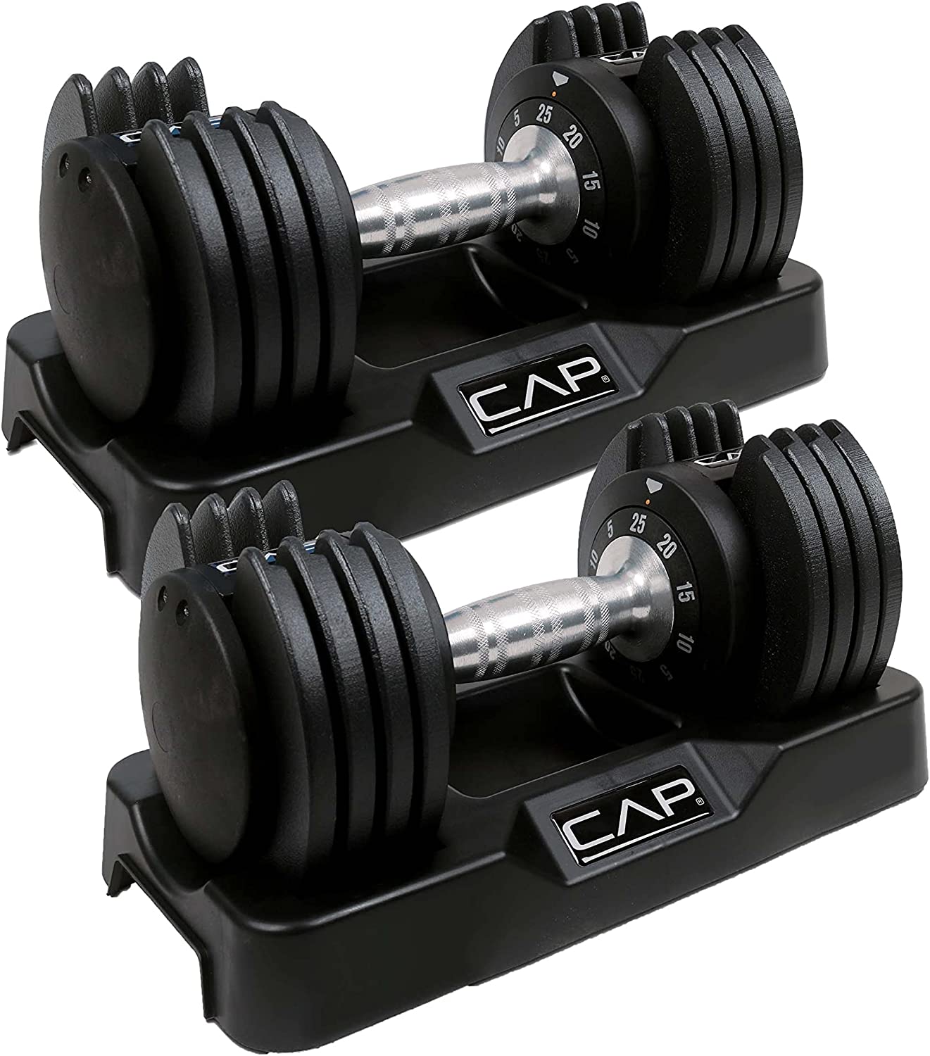 CAP Barbell Adjustable Dumbbell with Contoured Full Rotation Handle