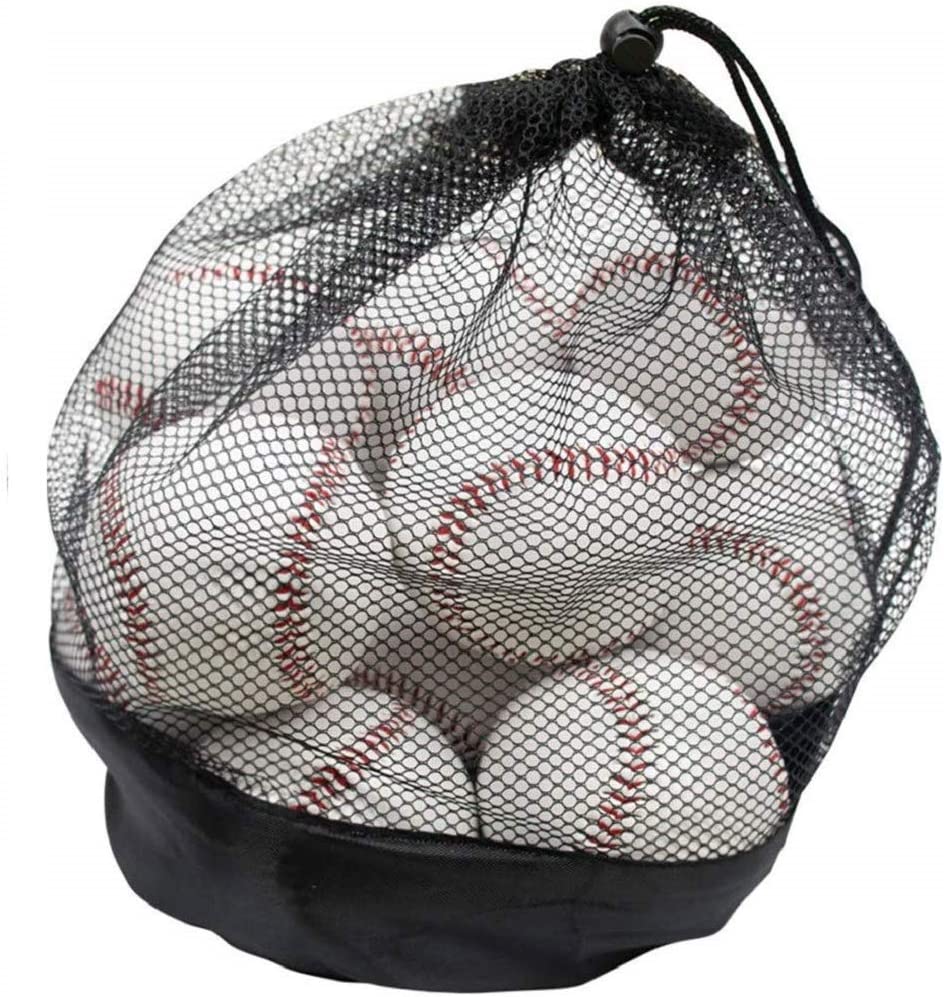 Tebery 12 Pack Standard Size Adult Baseballs Unmarked & Leather Covered Training Ball