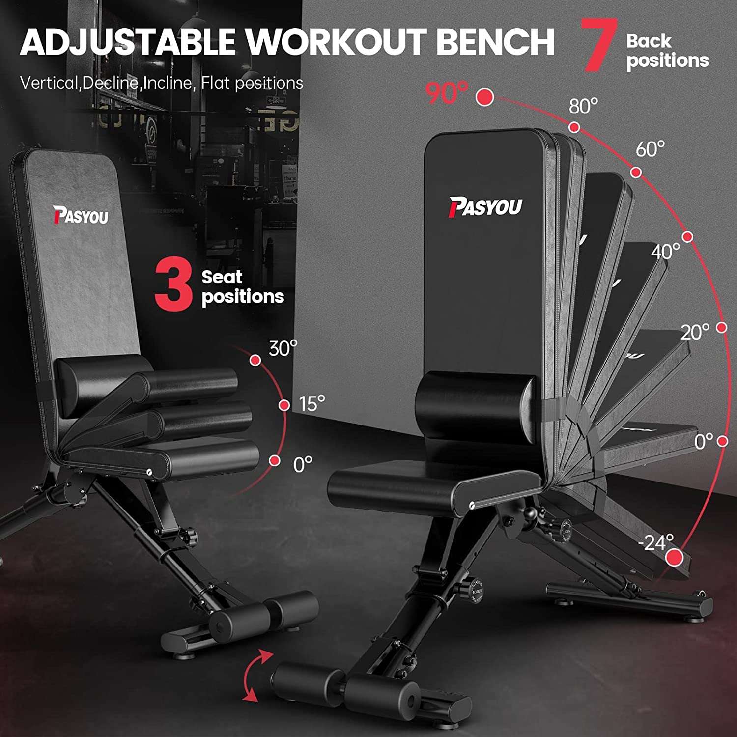 Adjustable Weight Bench - ONE RUN SPORTS LLC