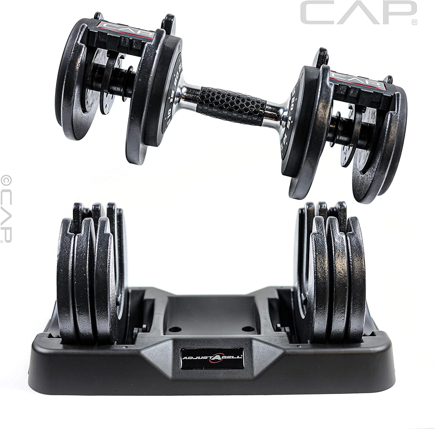 CAP Barbell Adjustable Dumbbell with Contoured Full Rotation Handle