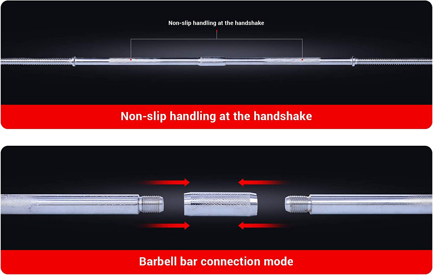 Nice C Barbell Weight Set, Dumbbell Set, Weights Adjustable 22/33/44/66/105 Lbs Home Gym 2 in 1, Anti-Slip Handle, All-Purpose, Office, Fitness