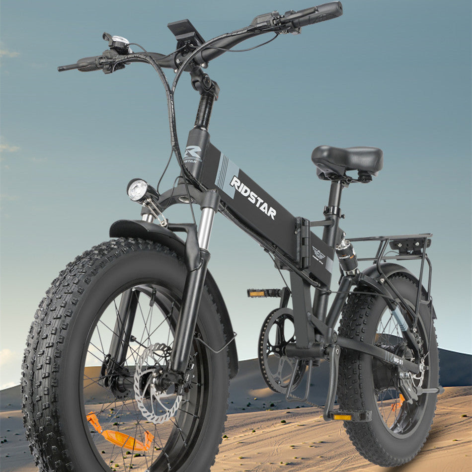 Electric Folding Bike for Adults 1000W Motor, Shimano 7-Speed, 26 MPH 48V/14Ah 20'' x 4.0 Fat Tire with Removable Battery