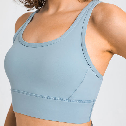 Sexy Cross Mesh Stitching High-Strength Sports Bras