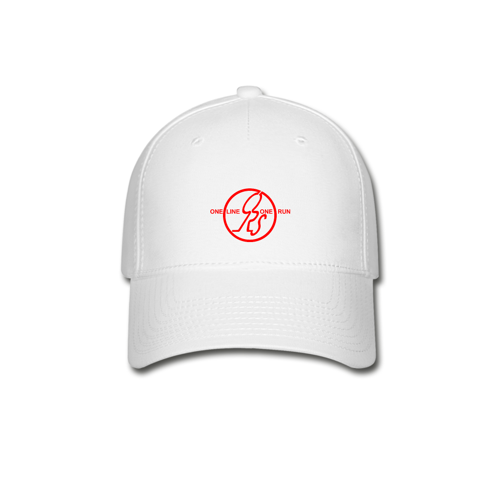 ONE RUN Baseball Cap - white