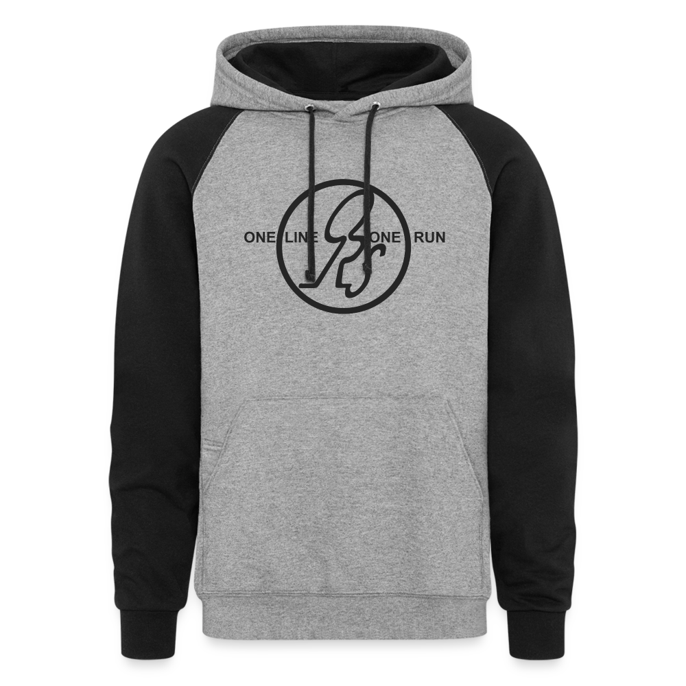 Colorblock Hoodie - heather gray/black
