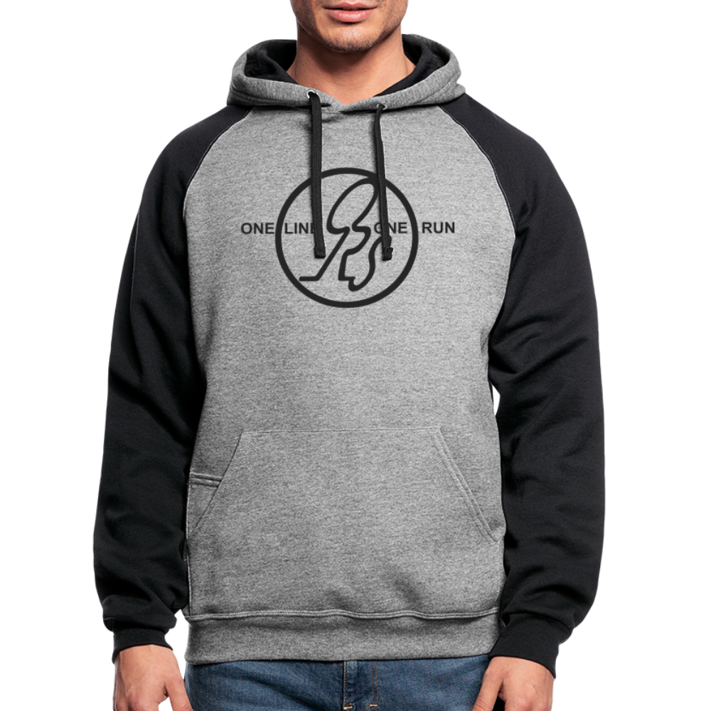 Colorblock Hoodie - heather gray/black