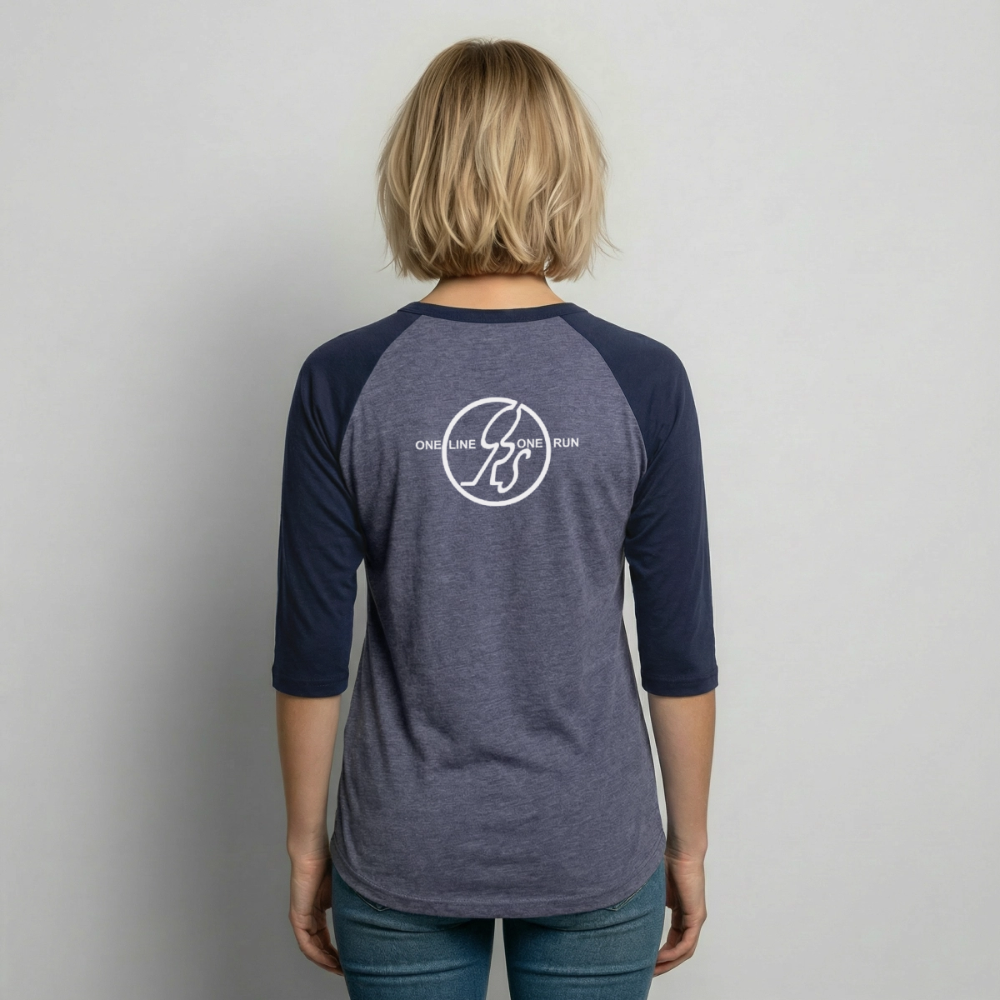 ORS OLOR Baseball T-Shirt - heather blue/navy