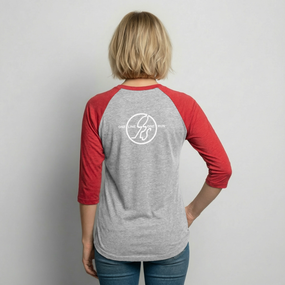 ORS OLOR Baseball T-Shirt - heather gray/red