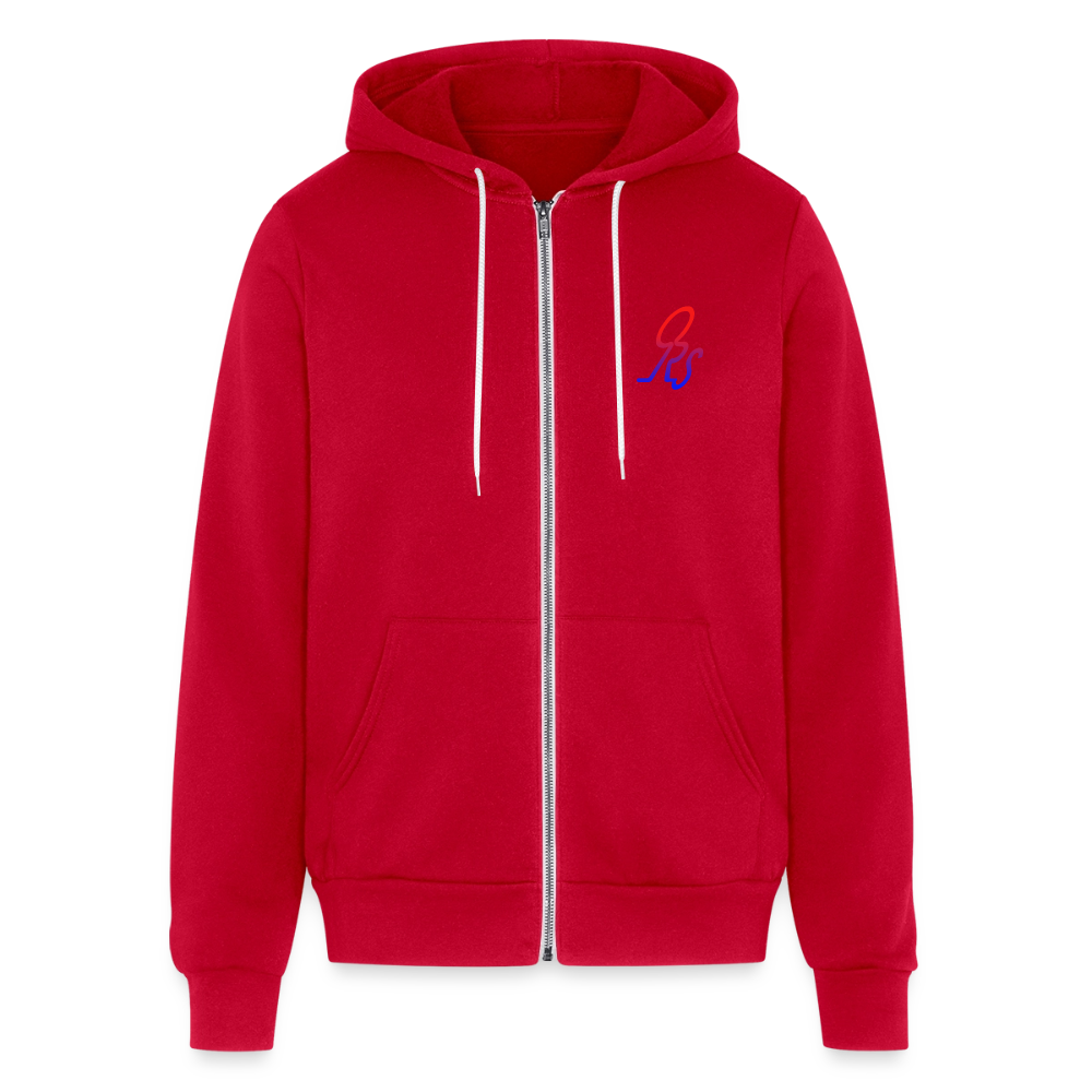 ORS SKI Unisex Full Zip Hoodie - red