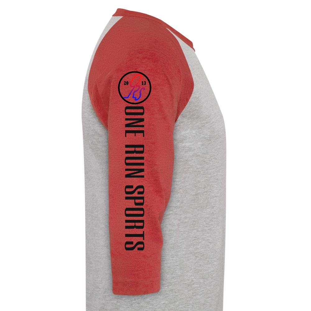 ORS OLOR Baseball T-Shirt - heather gray/red