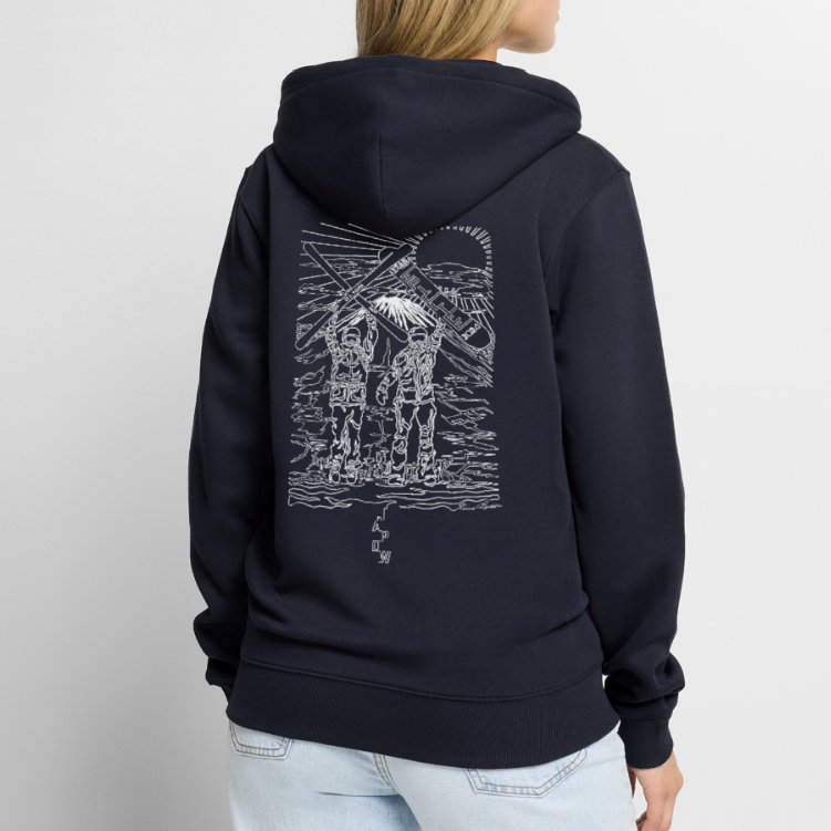 JAPOW 2024 Unisex Organic Zip Hoodie - navy