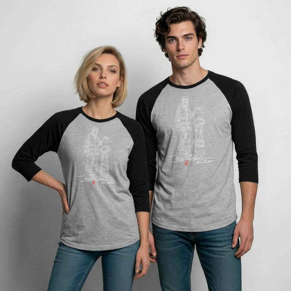 ORS OLOR Baseball T-Shirt - heather gray/black