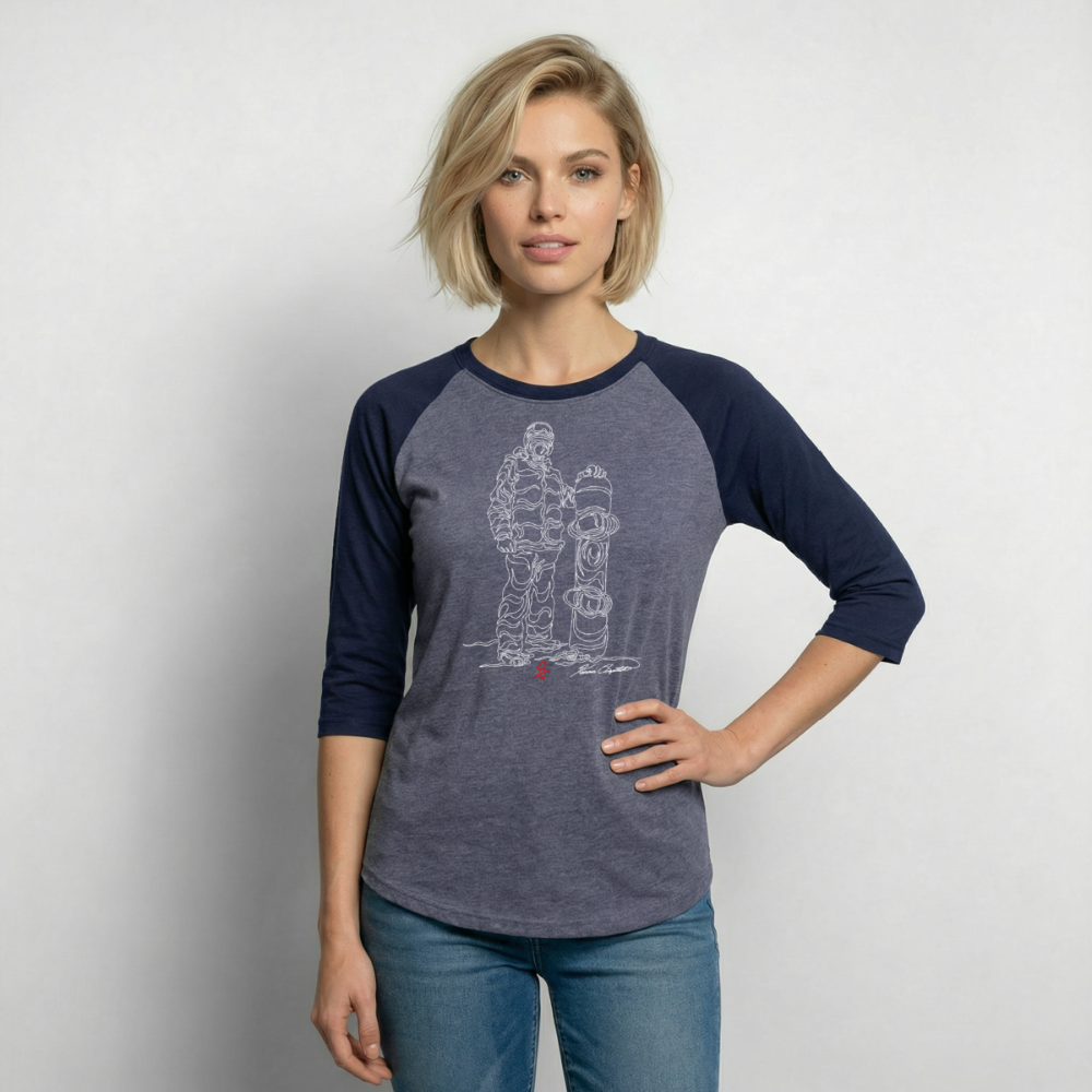 ORS OLOR Baseball T-Shirt - heather blue/navy