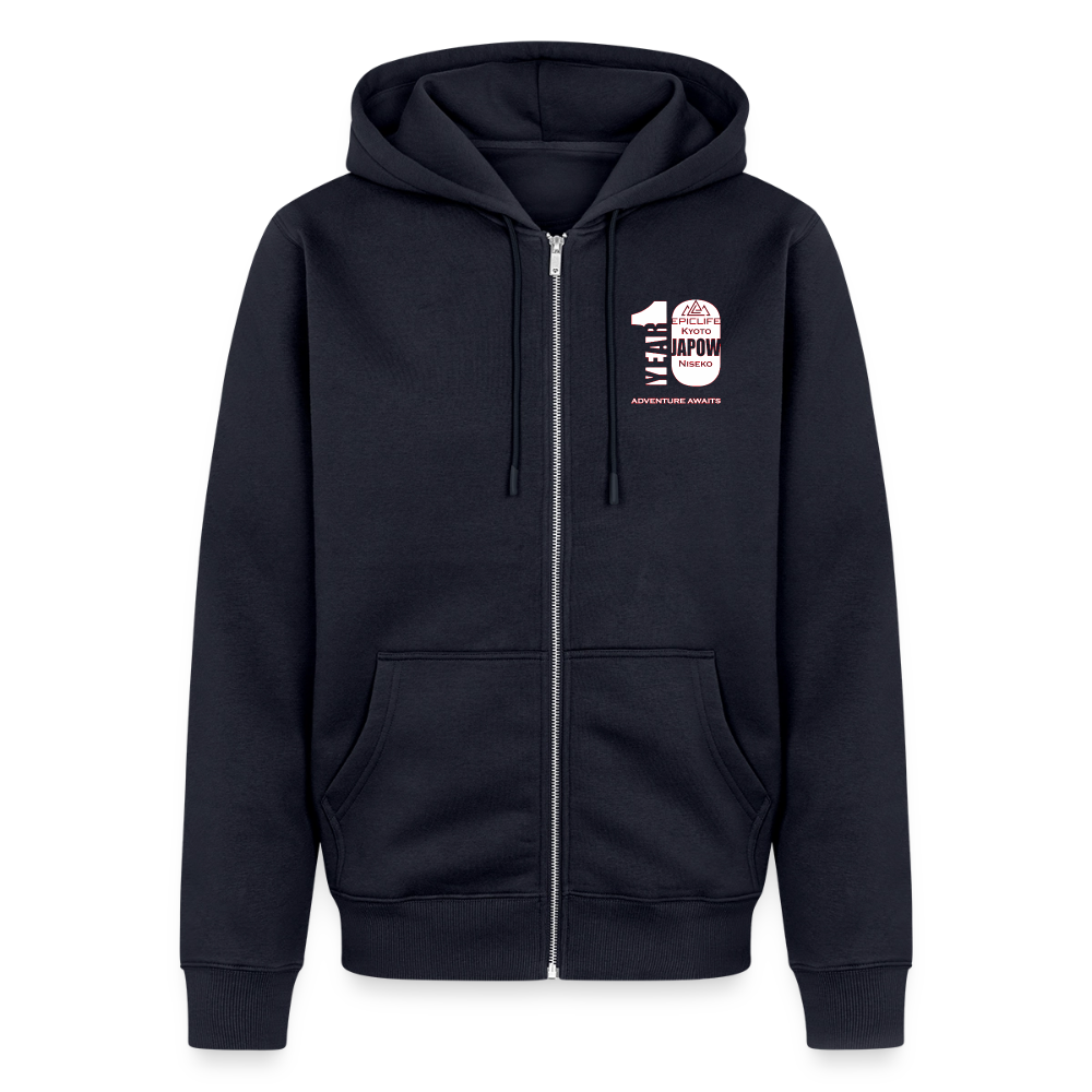 JAPOW 2024 Unisex Organic Zip Hoodie - navy