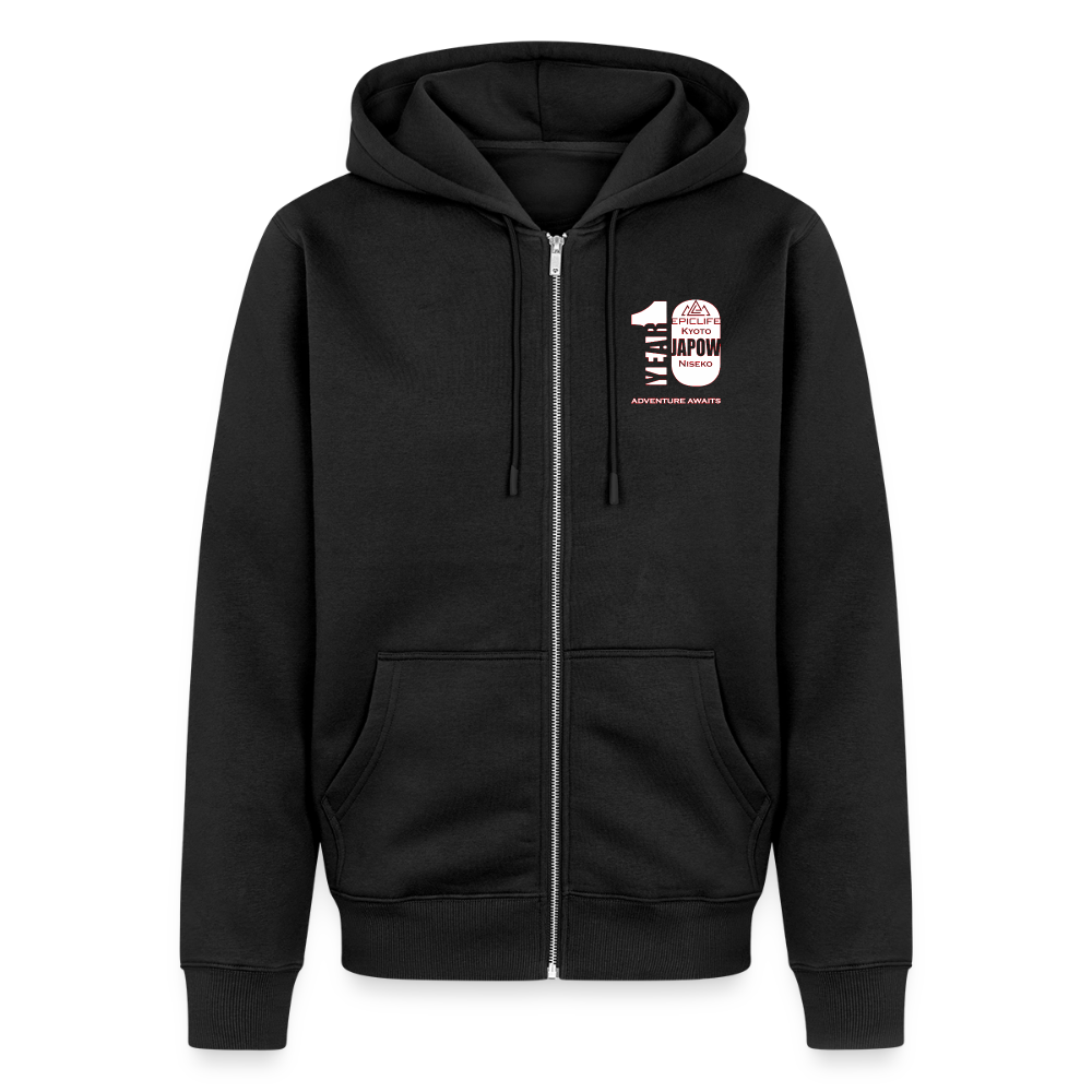 JAPOW 2024 Unisex Organic Zip Hoodie - black