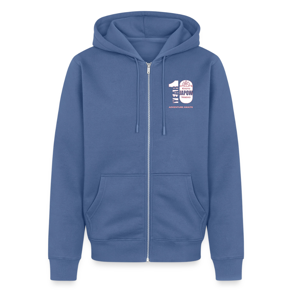 JAPOW 2024 Unisex Organic Zip Hoodie - stone blue 