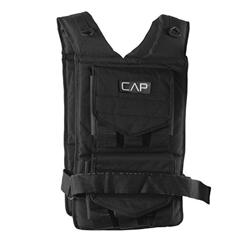 Optimize your workout with the CAP Barbell 50 Lb Adjustable Weighted Vest. Secure fit, adjustable weight, and reflective design for safety and comfort!