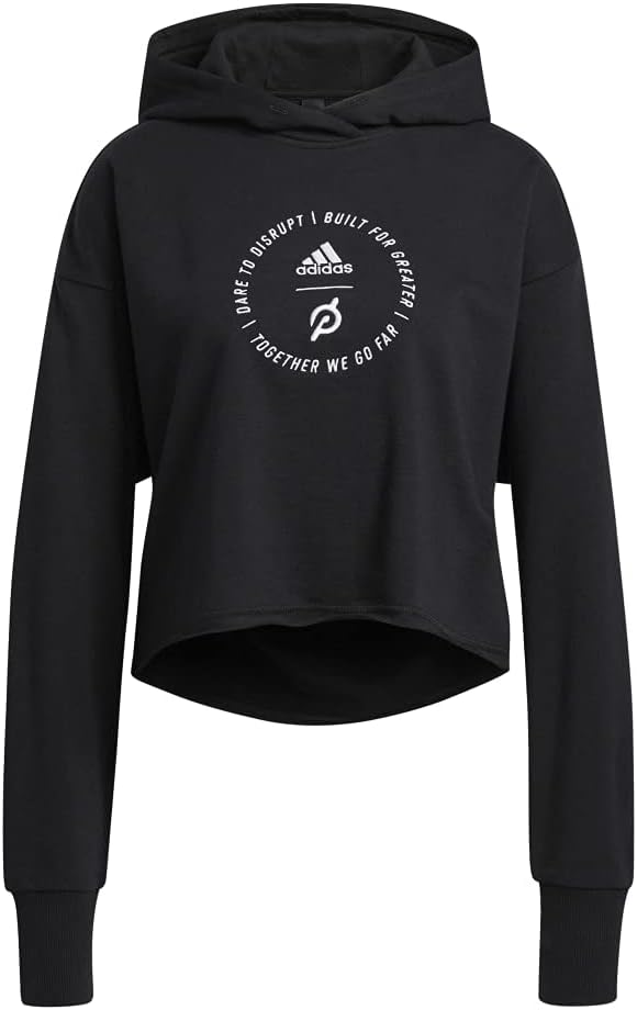 adidas Women's Peloton Crop Hoodie, Black