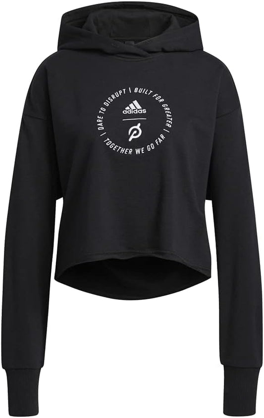 adidas Women's Peloton Crop Hoodie, Black