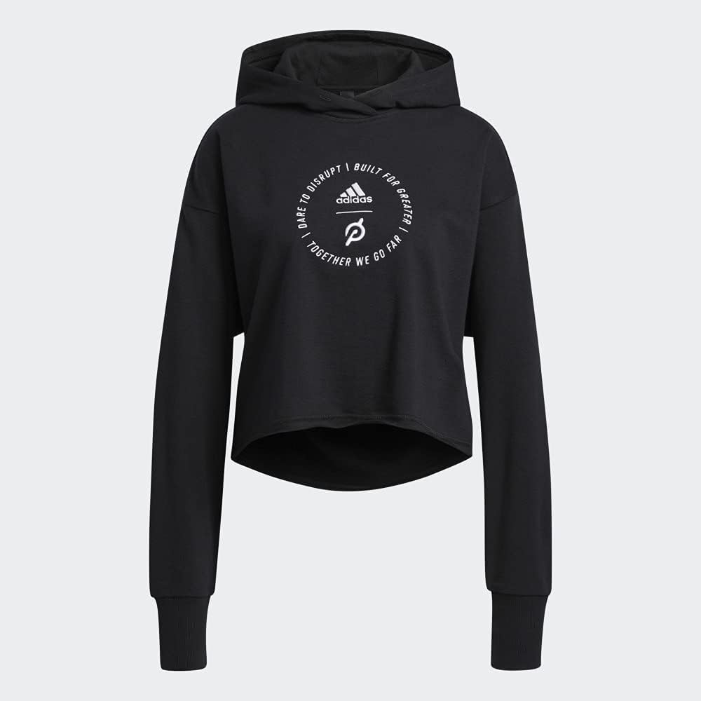 adidas Women's Peloton Crop Hoodie, Black