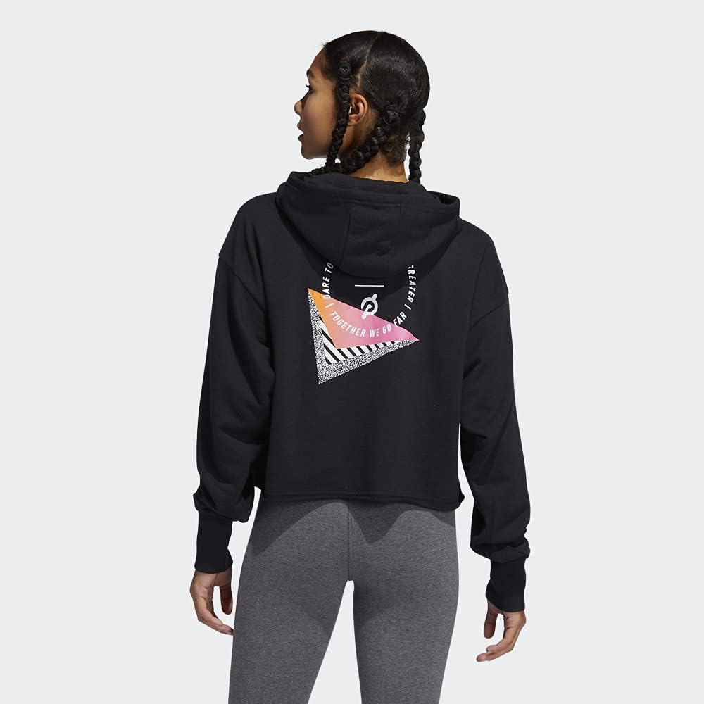 adidas Women's Peloton Crop Hoodie, Black