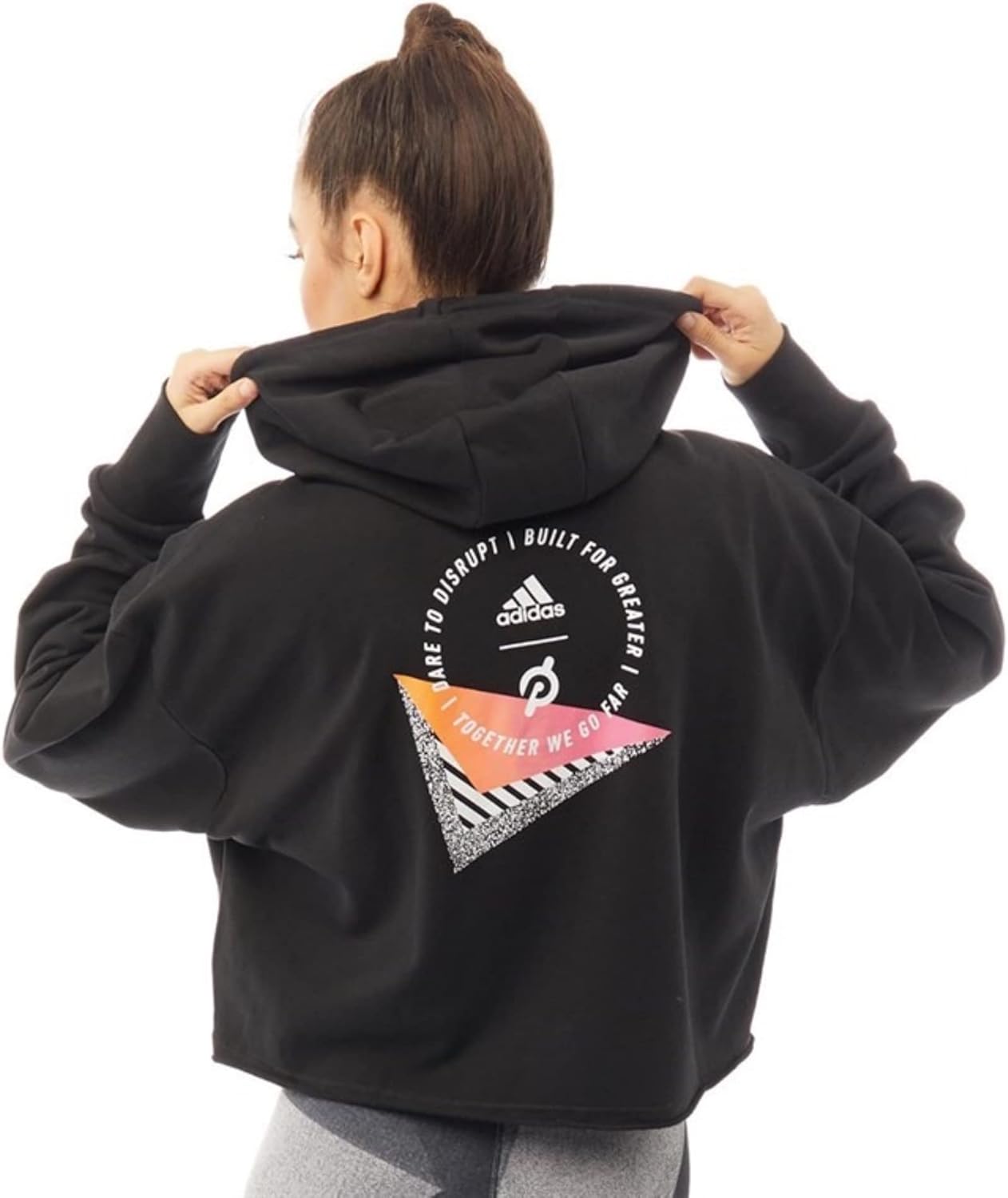 adidas Women's Peloton Crop Hoodie, Black