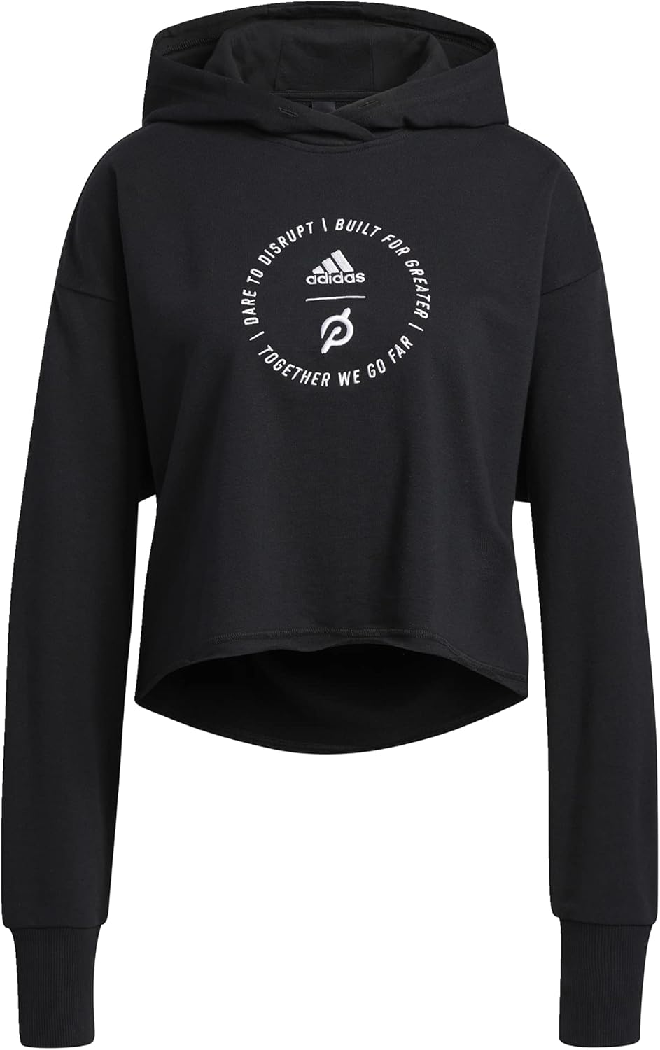 adidas Women's Peloton Crop Hoodie, Black