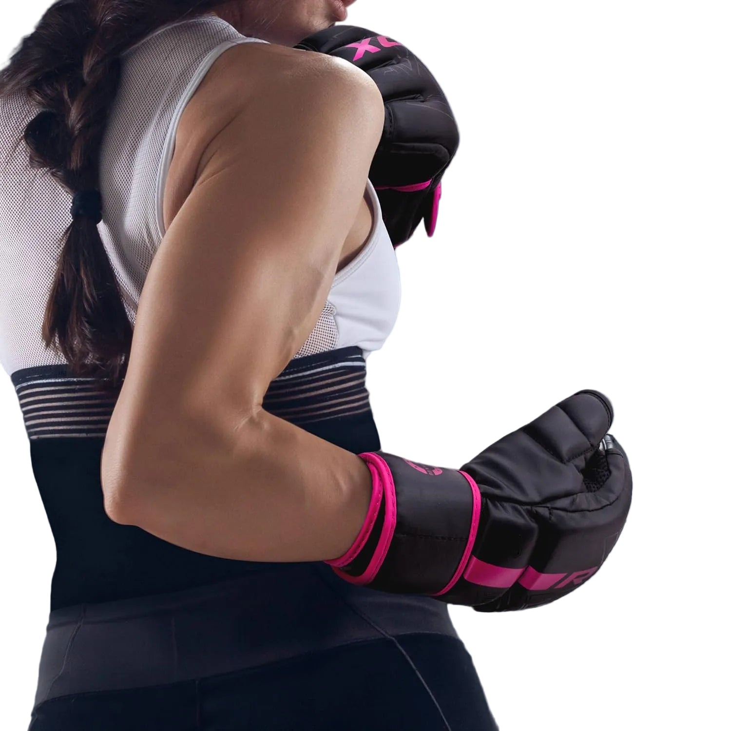RDX F6 MMA Gloves – Multi-Sport Training Gear Versatile MMA gloves engineered for grappling, sparring, and striking. Pre-curved half-finger design enables seamless transitions between clinch work and bag training.
