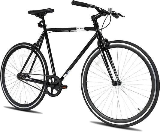 Single Speed 58 cm Fixed Gear Bike with 700C Wheels, Commuter Bikes for Mens Womens