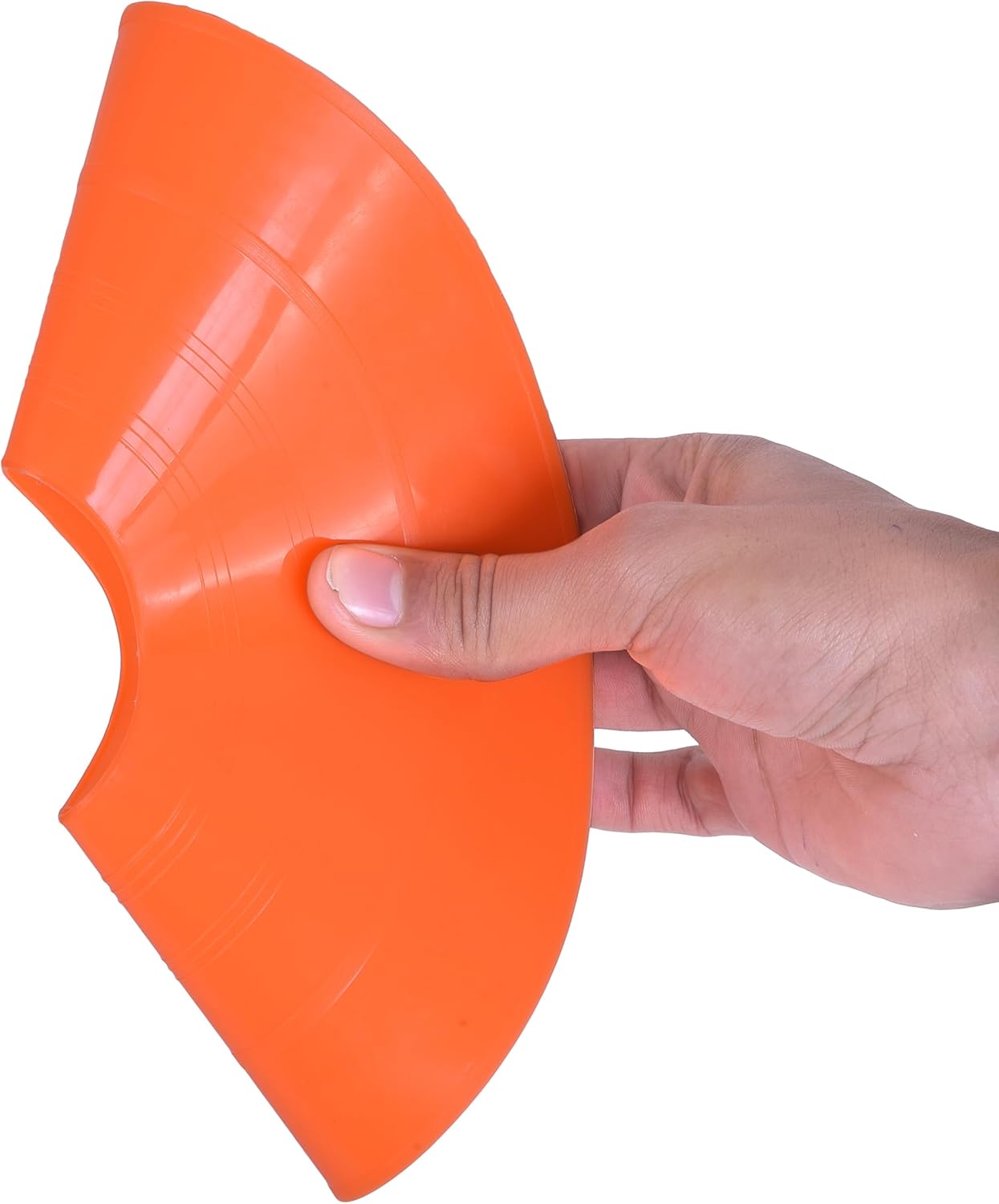 Athllete 50-pack durable, flexible soccer cones, highly visible for quick drills and multi-sport training; includes mesh bag for easy transport.