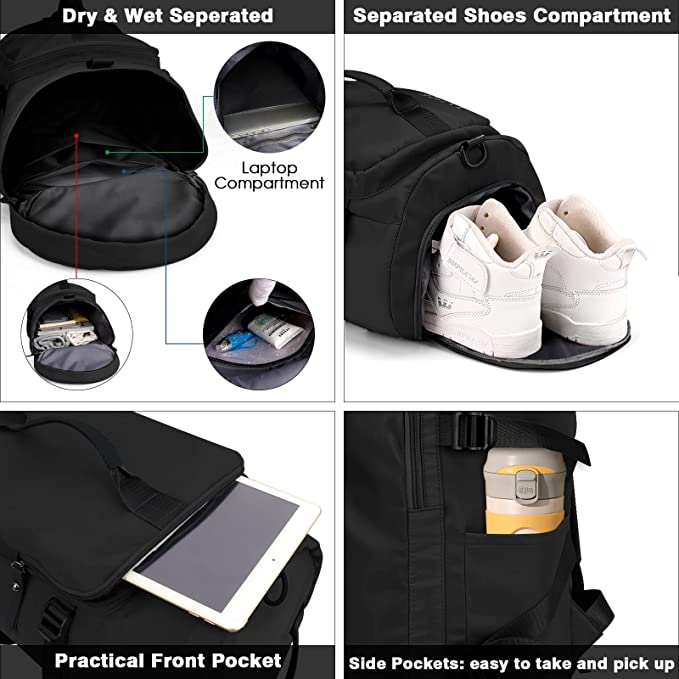 Gym Bag for Women Men, Travel Backpack Carry On Backpack