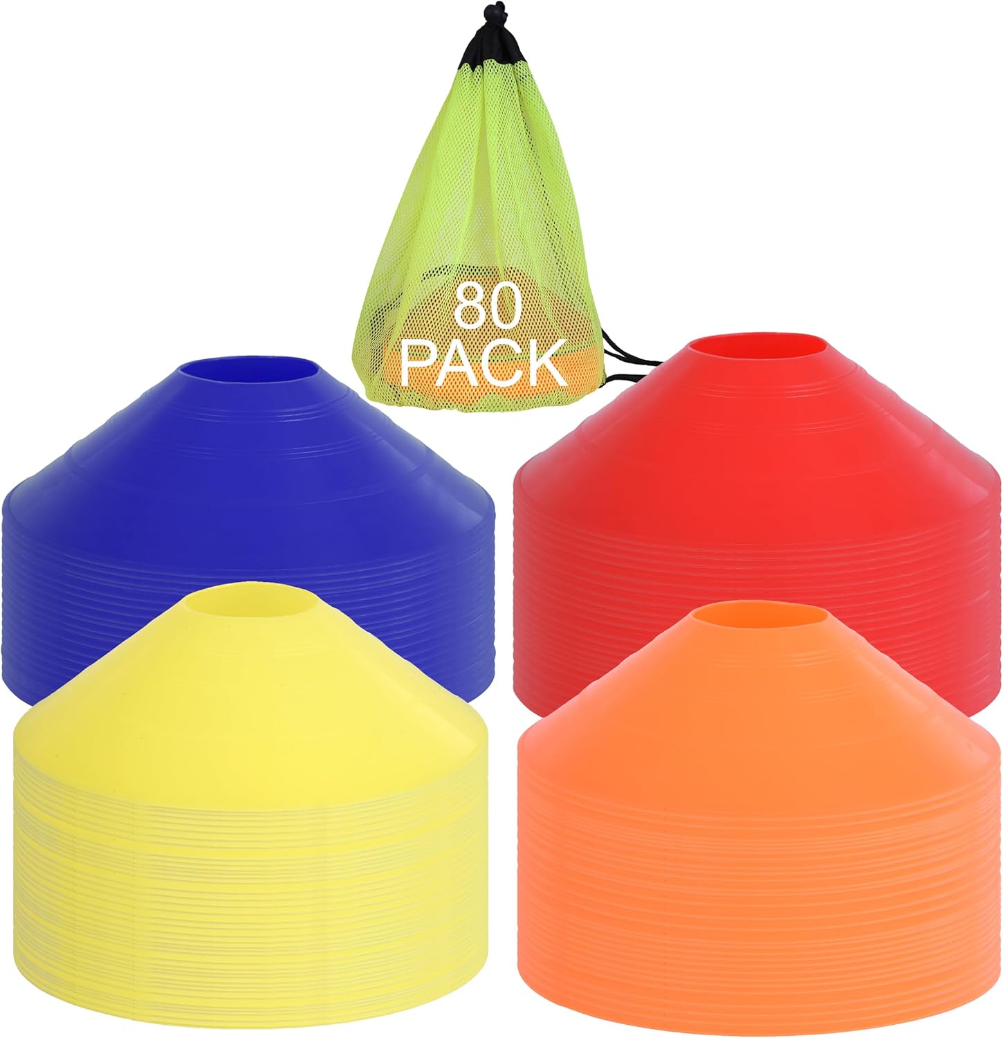 80 Pack, Blue / Yellow / Red / Orange