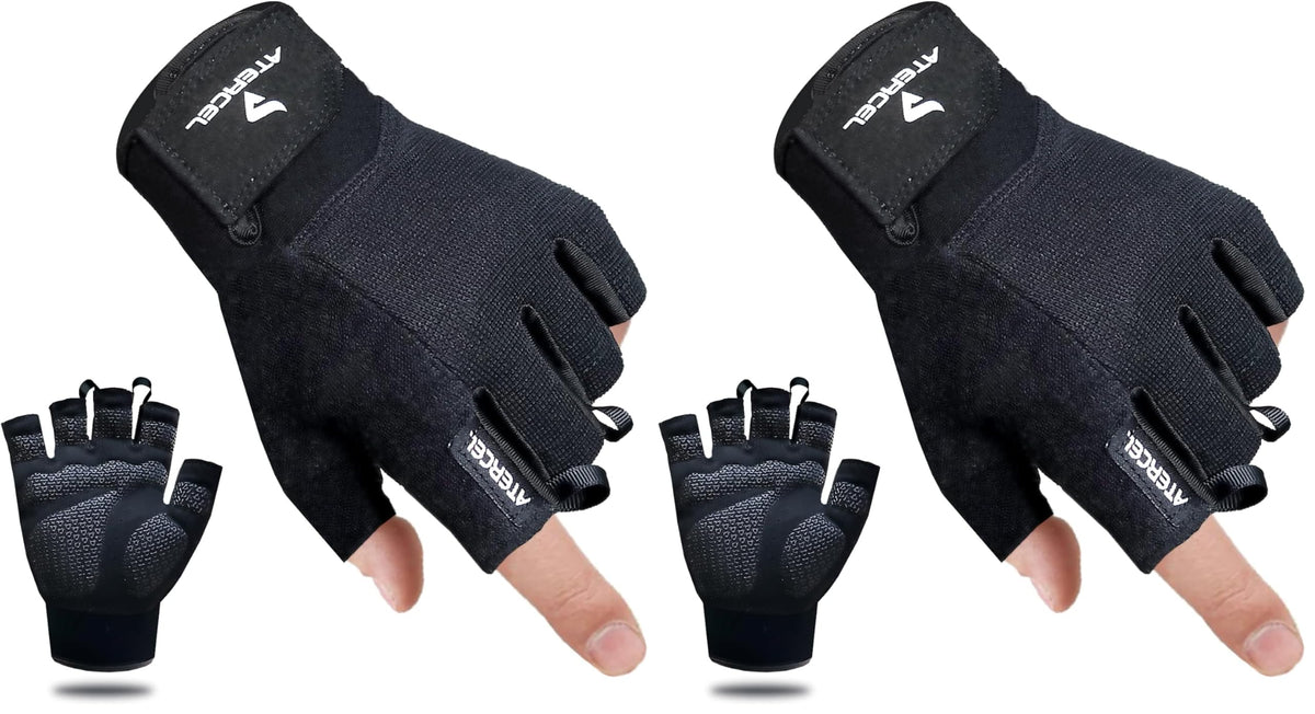 ATERCEL Workout Gloves for Men and Women, Exercise Gloves for Weight Lifting, Cycling, Gym, Training, Breathable and Snug fit