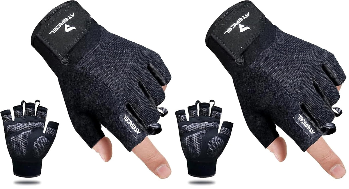 ATERCEL Workout Gloves for Men and Women, Exercise Gloves for Weight Lifting, Cycling, Gym, Training, Breathable and Snug fit